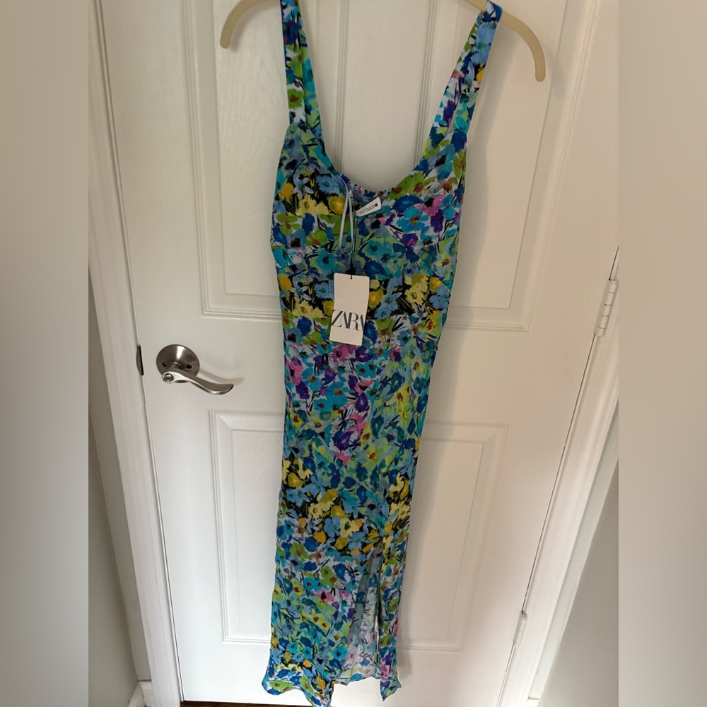 Zara Multicolor Abstract Dress